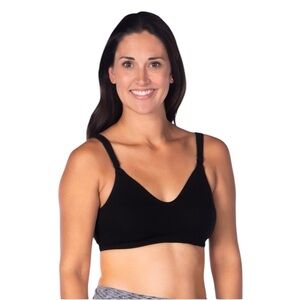 Women’s Leading Lady Wirefree Black Nursing Breastfeeding Bra Size 40DD NWT
